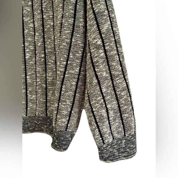 Lucia Vintage Wool-Blend Sweater, Black & White, Medium - Picture 2 of 6